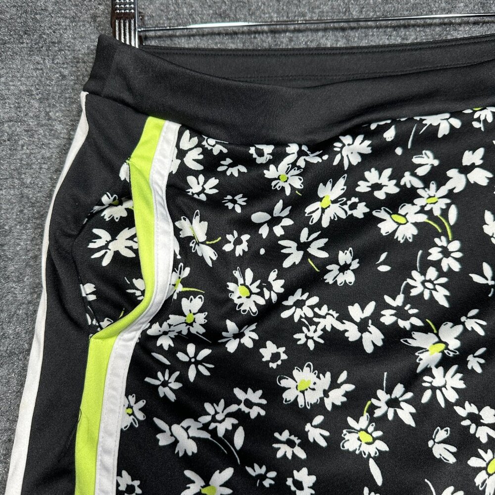 Grand  Slam Performance Skort Womens Medium Golf Tennis Black Floral Pockets - Picture 3 of 9